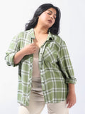 High Star Women Plus Check Regular fit Spread Collar Full Sleeve Shirts