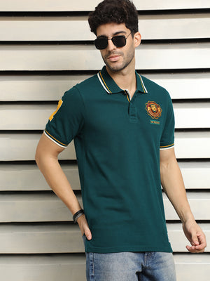Polo Collar Short Sleeves Cotton Regular T-shirt