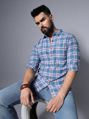 Classic Regular Fit Tartan Checked Pure Cotton Casual Shirt