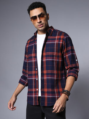 Tartan Checked Pure Cotton Casual Shirt