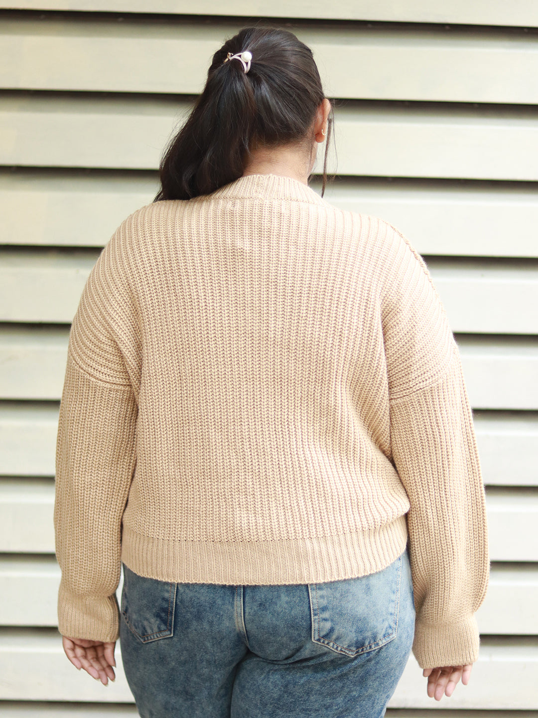 High Star Plus Size Women V-Neck Cardigan
