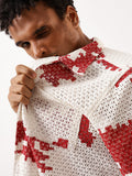 Hubberholme Crochet Abstract Print Casual Shirt