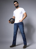 Men Straight Fit Clean Look Light Fade Stretchable Jeans