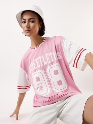 Hubberholme Typography Printed Oversized T-shirt