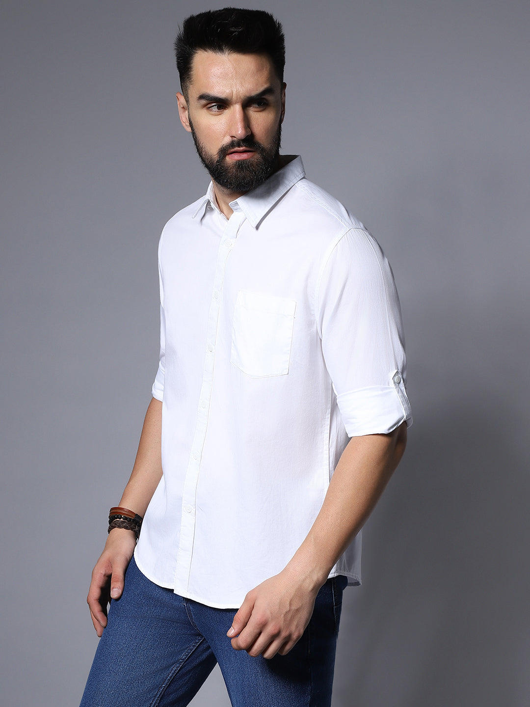 Classic Regular Fit  Regular Fit Pure Cotton Casual Shirt