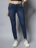 Women Plus Size Blue Slim Fit Mid-Rise Clean Look Stretchable Jeans