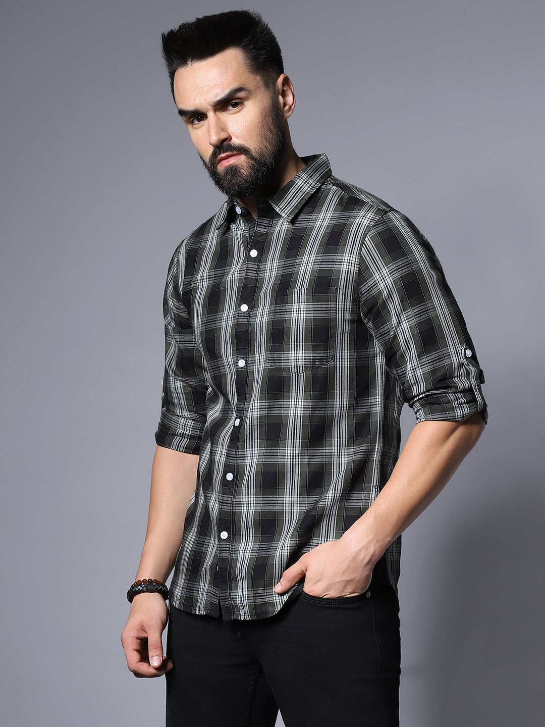 Men Classic Checked Casual Shirt