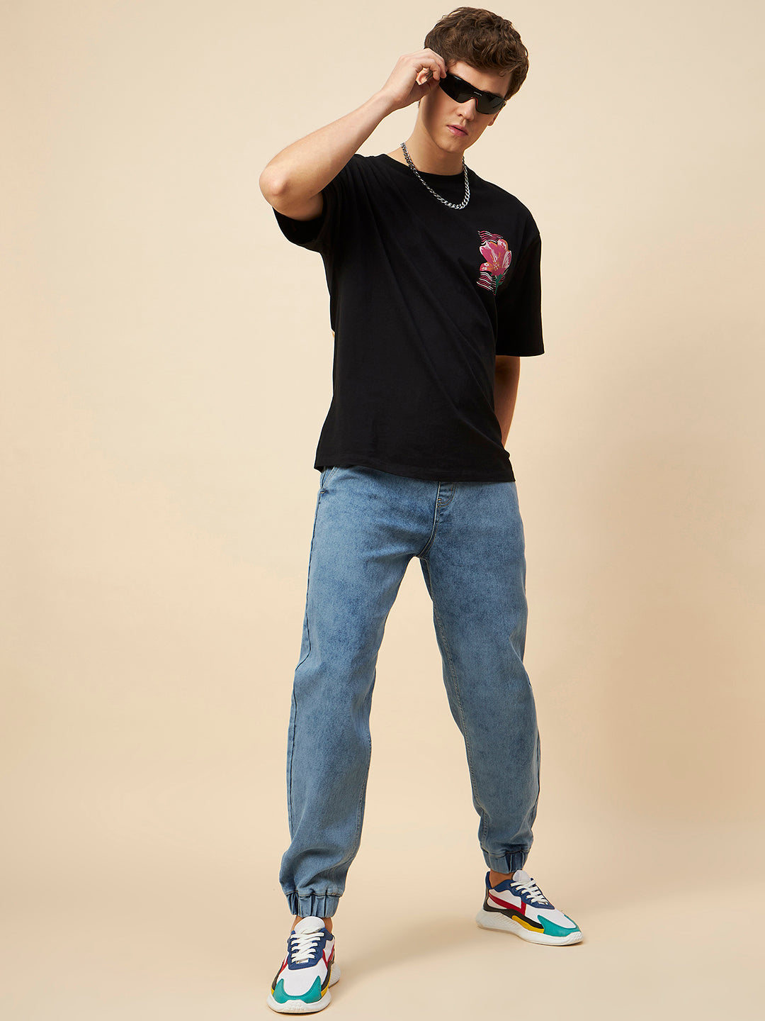 Men Comfort Heavy Fade Stretchable Jogger Jeans
