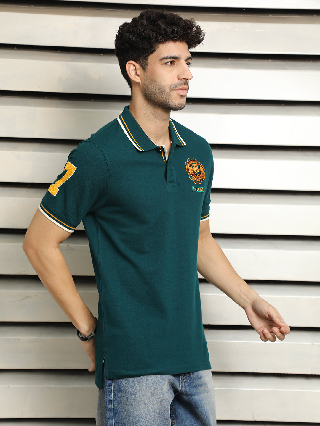 Polo Collar Short Sleeves Cotton Regular T-shirt