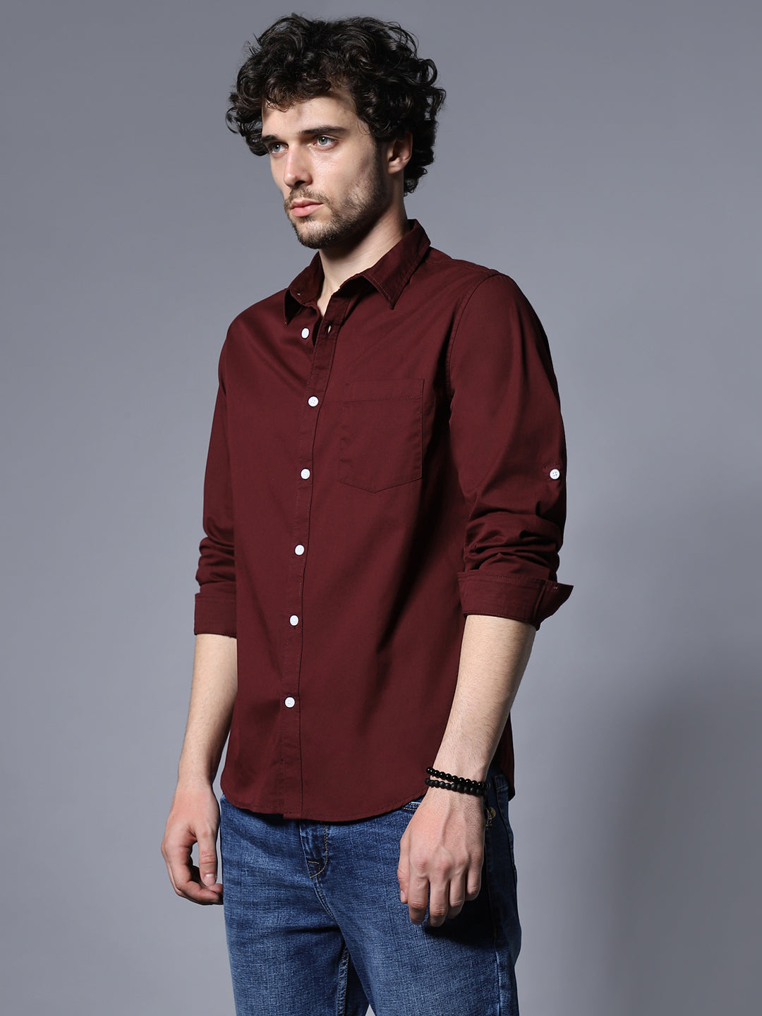 Classic Regular Fit Floral Printed Opaque Cotton Casual Shirt