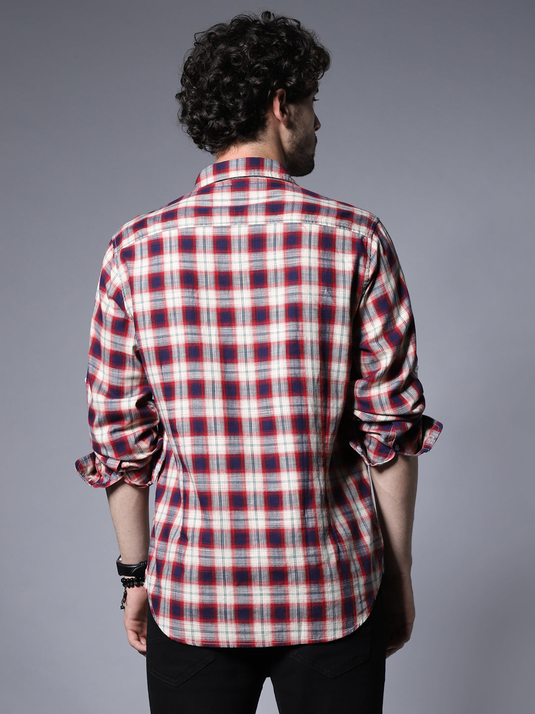 Classic Regular Fit Tartan Checked Opaque Cotton Casual Shirt