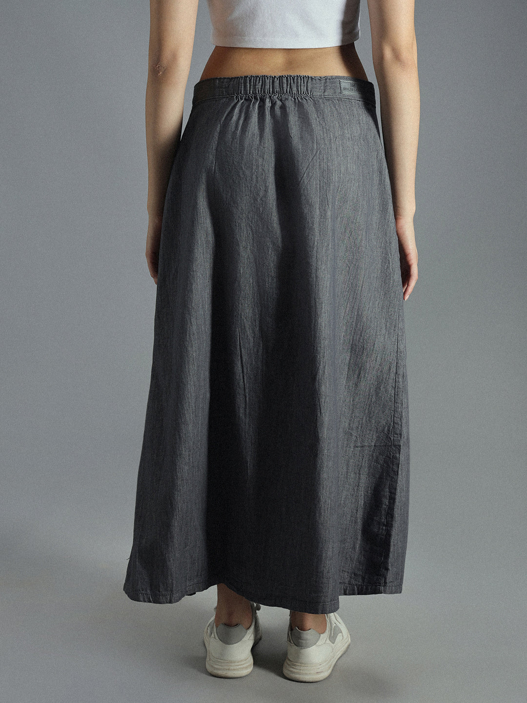 Women regular fit cotton solid Maxi skirt