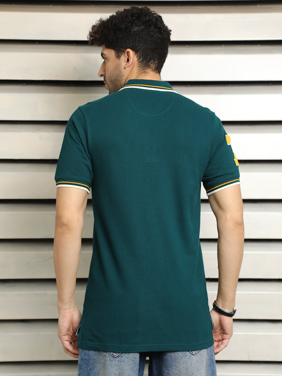 Polo Collar Short Sleeves Cotton Regular T-shirt