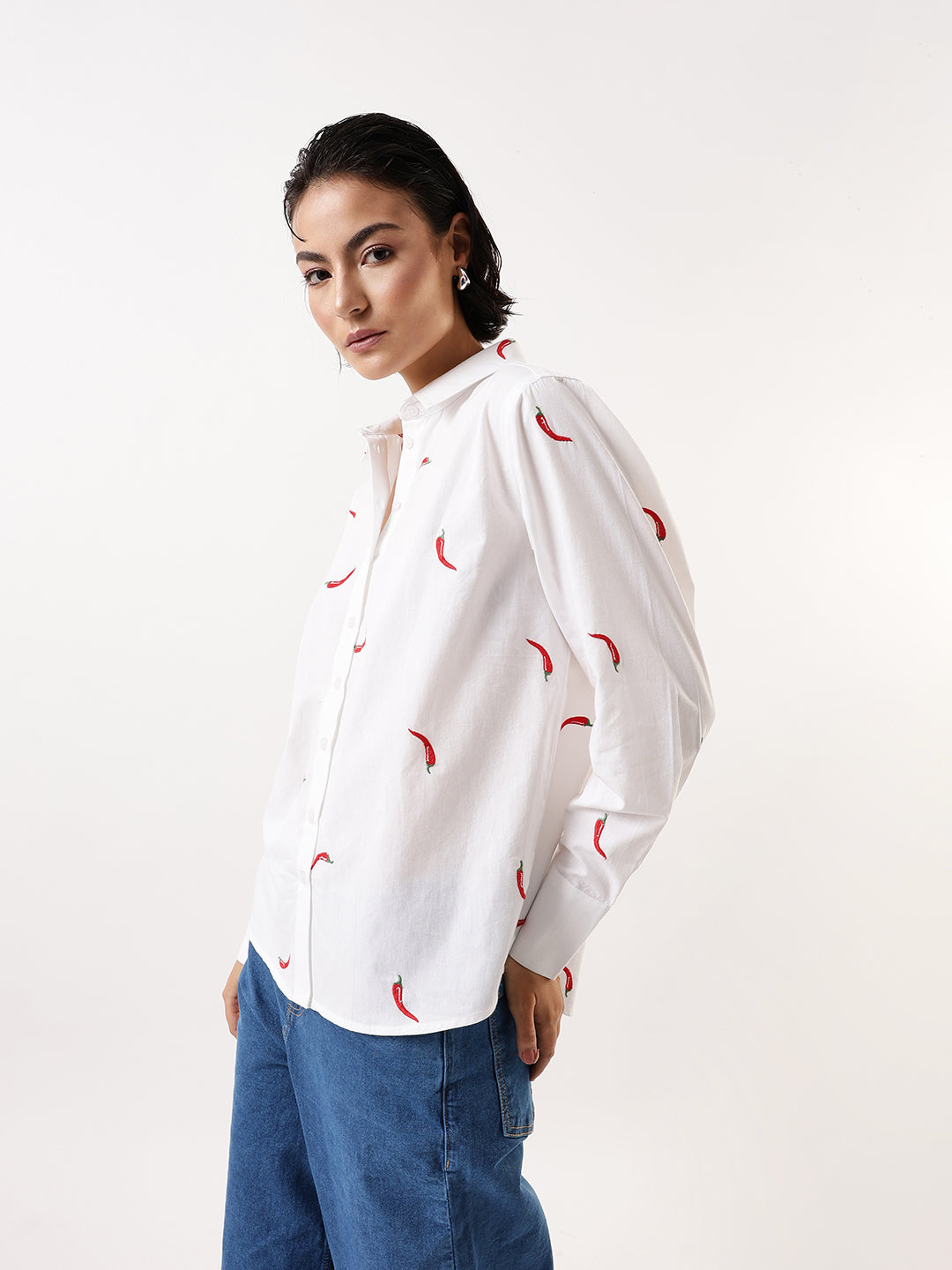 Hubberholme Women Comfort Fit Conversational Printed Pure Cotton Casual Shirt