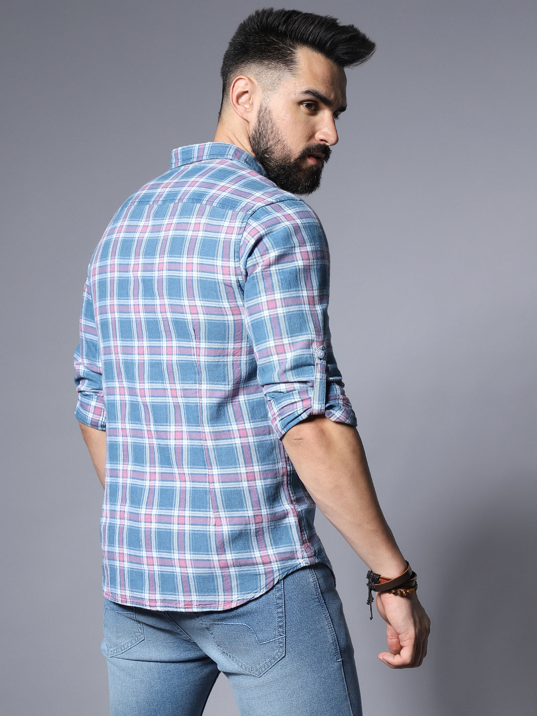 Classic Regular Fit Tartan Checked Pure Cotton Casual Shirt