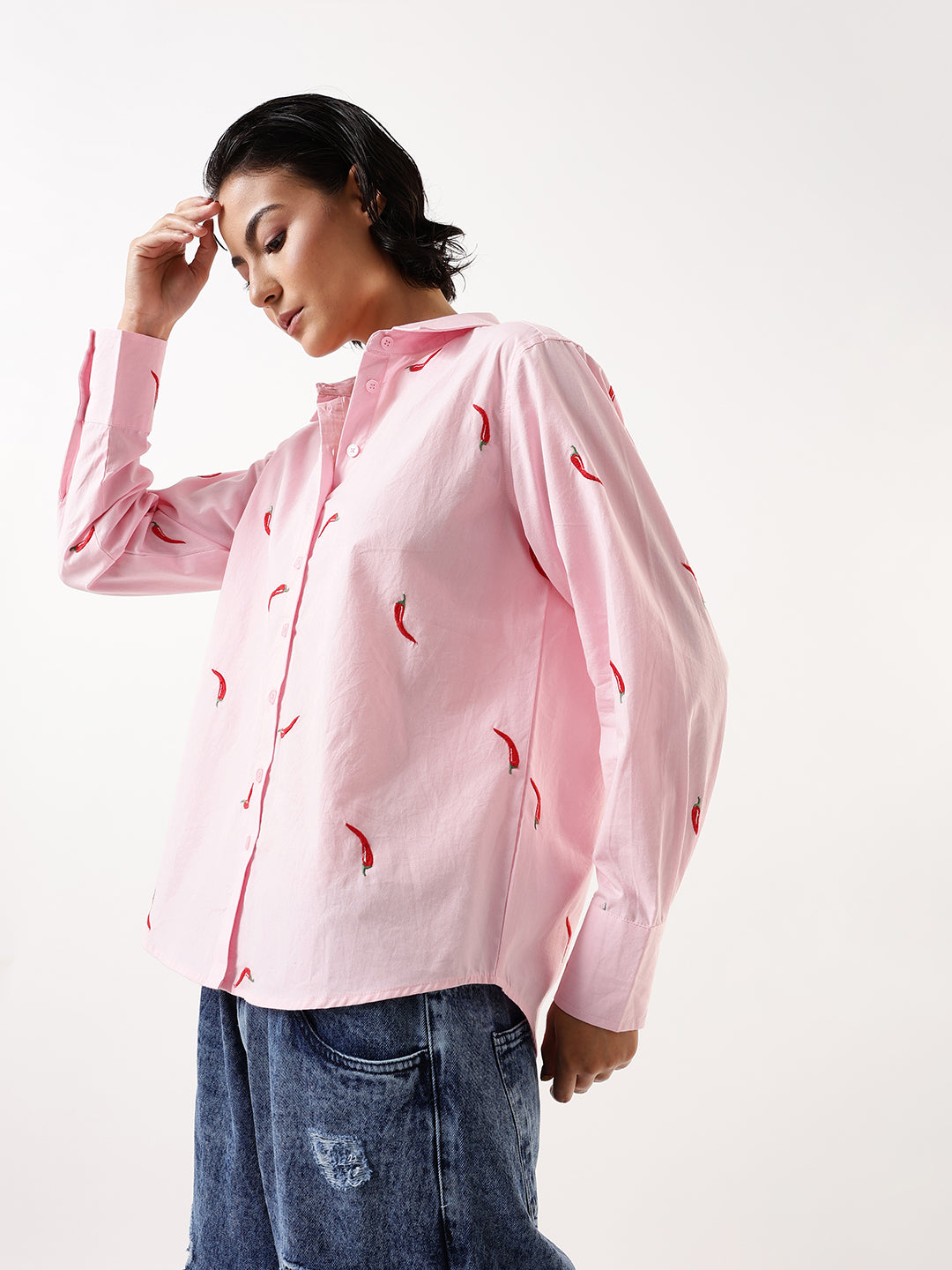 Hubberholme Women Comfort Fit Conversational Printed Pure Cotton Casual Shirt