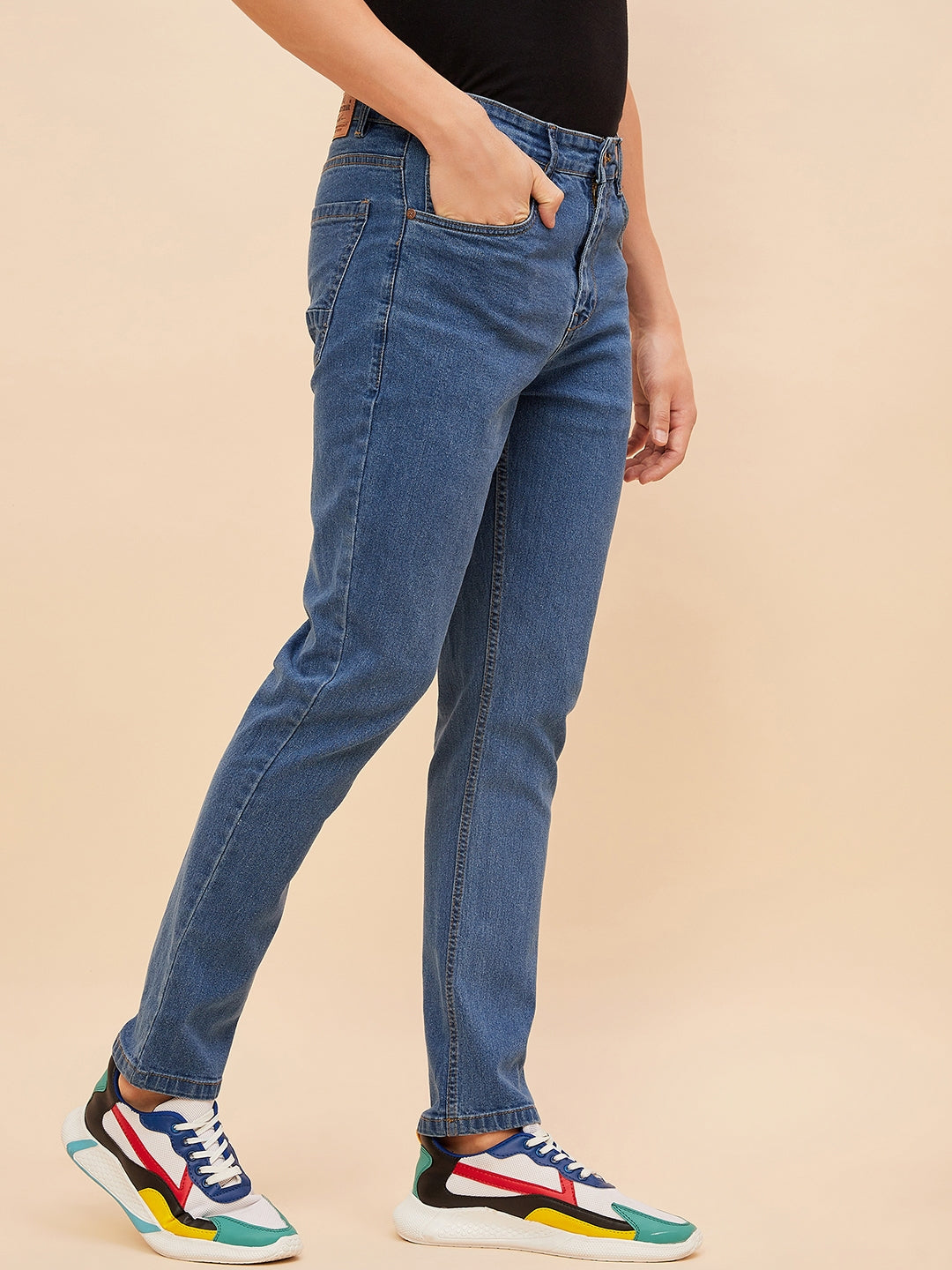 Men Straight Fit Stretchable Jeans