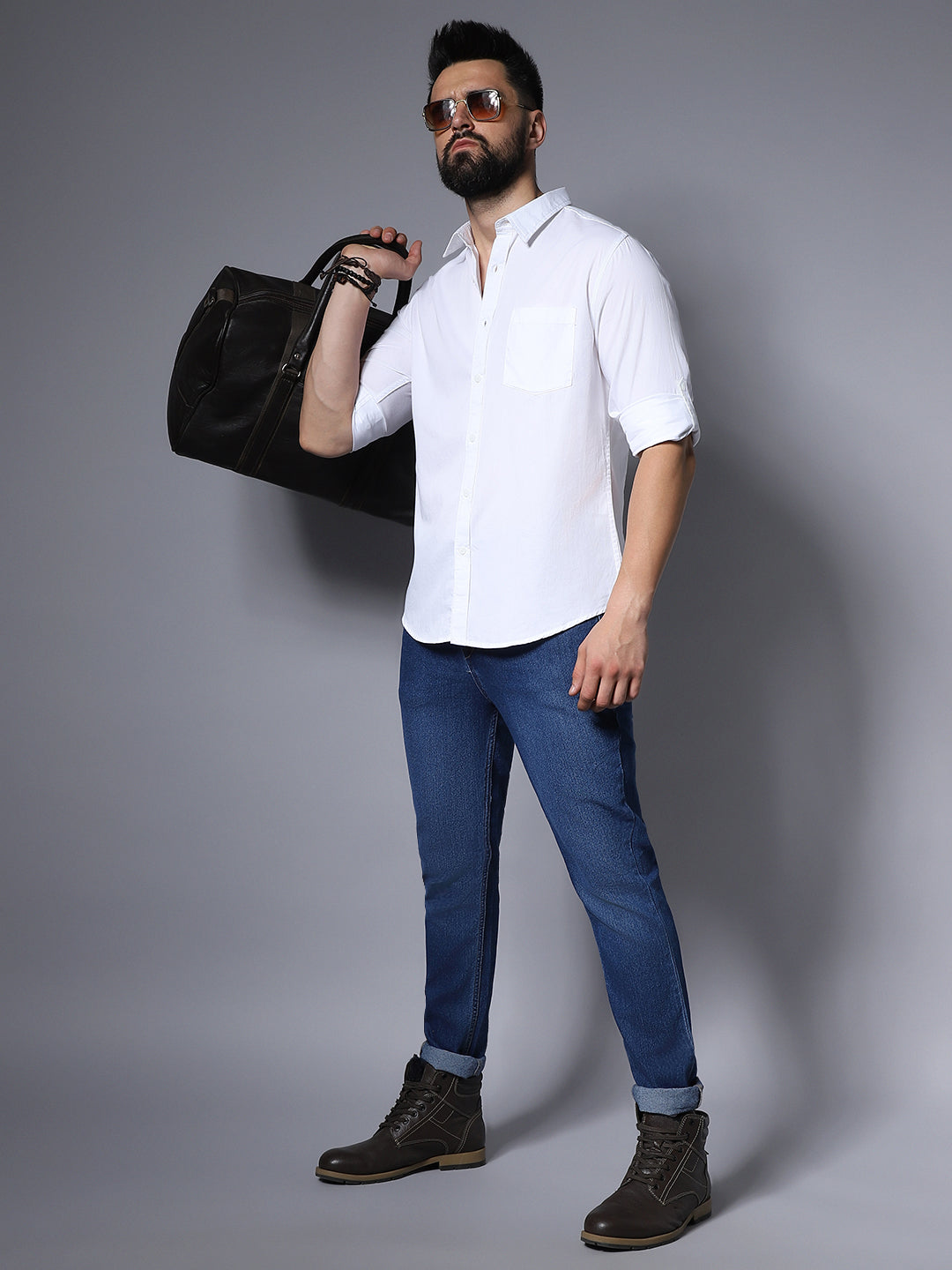 Classic Regular Fit  Regular Fit Pure Cotton Casual Shirt