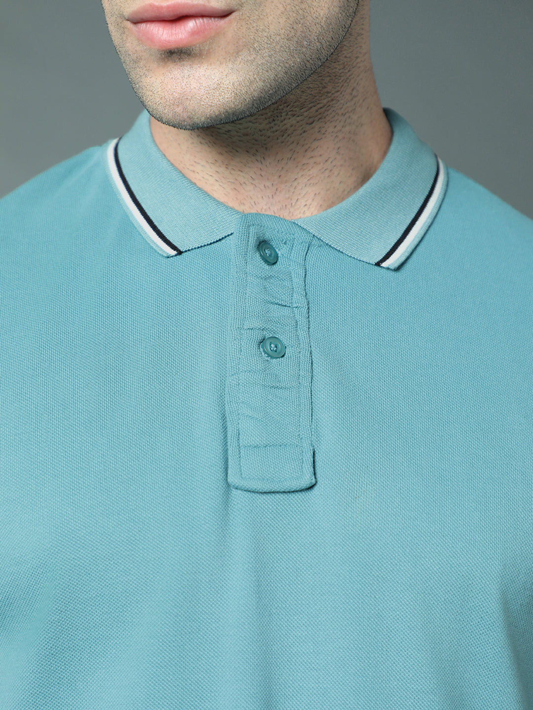 Polo Collar Pure Cotton T-shirt