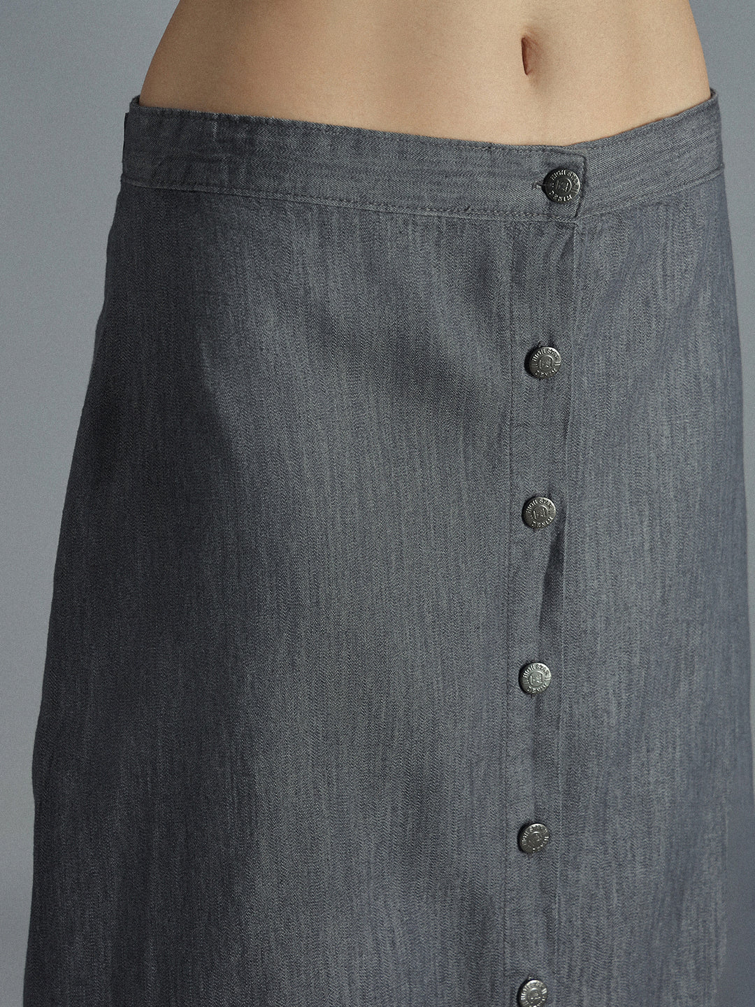 Women regular fit cotton solid Maxi skirt