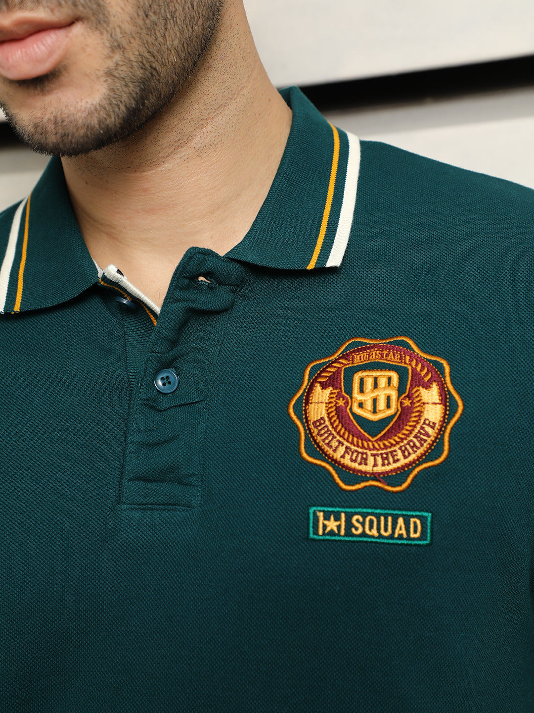 Polo Collar Short Sleeves Cotton Regular T-shirt