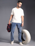 Men Straight Fit Heavy Fade Cotton Jeans