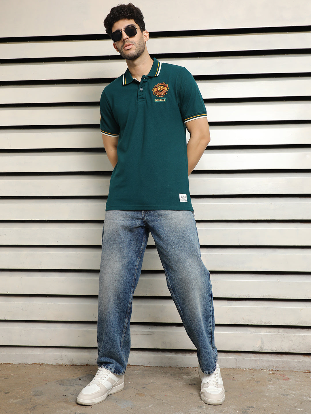 Polo Collar Short Sleeves Cotton Regular T-shirt