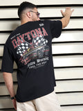 Men Cotton Short Sleeves Round Neck Relaxed Fit Tshirt