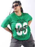 High Star Women Oversized Printed T-shirt