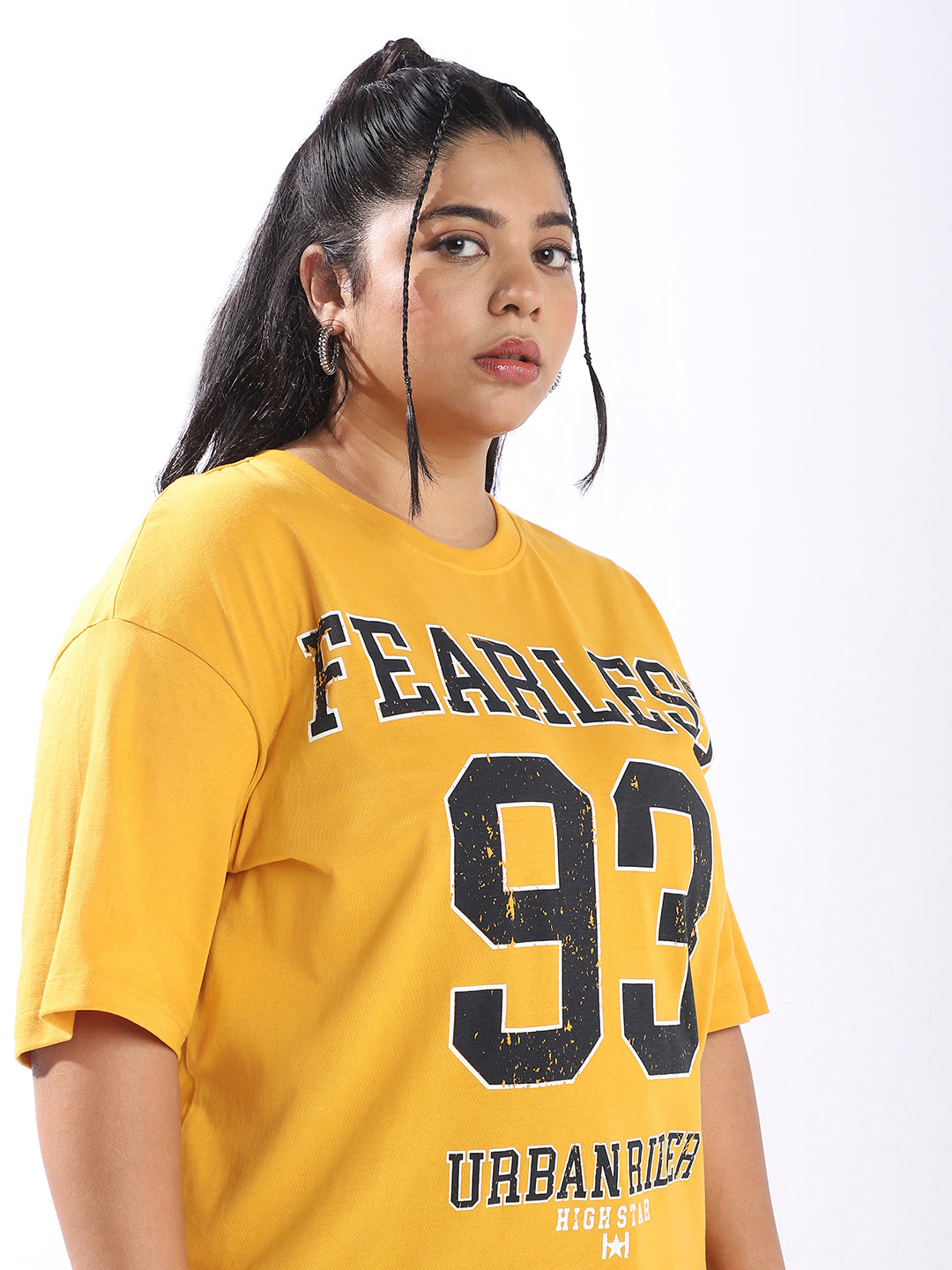 High Star Women Oversized Printed T-shirt