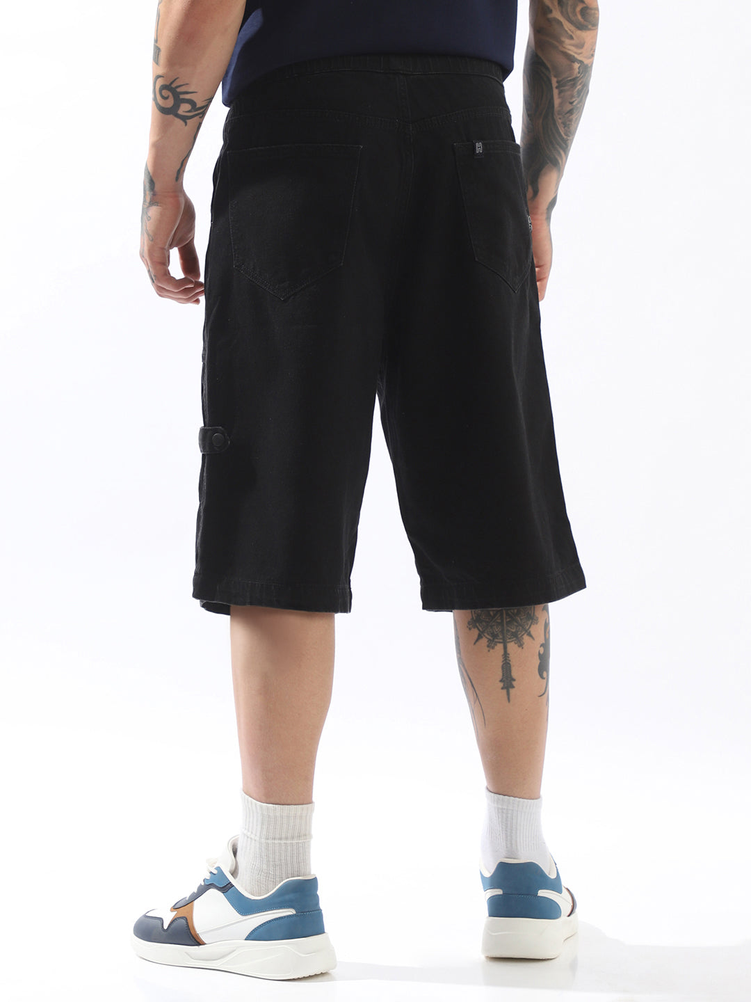 Hubberholme Men Cotton Washed Loose Fit Cargo Shorts