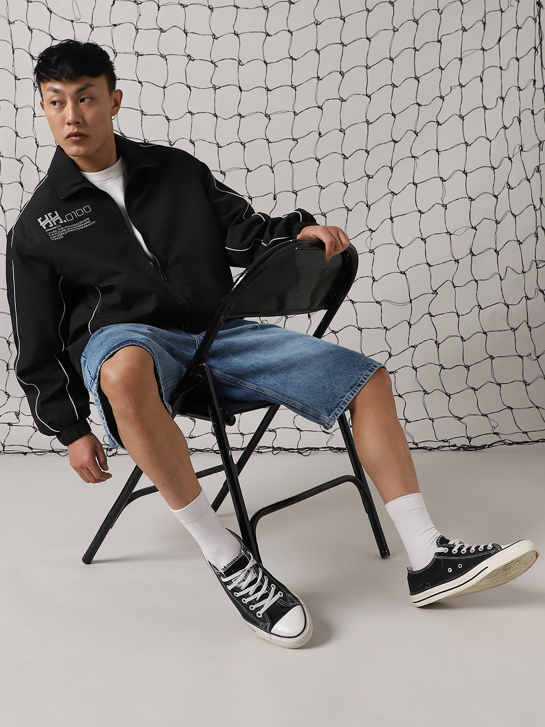 Hubberholme Men Lightweight Sporty Jacket with Patchwork