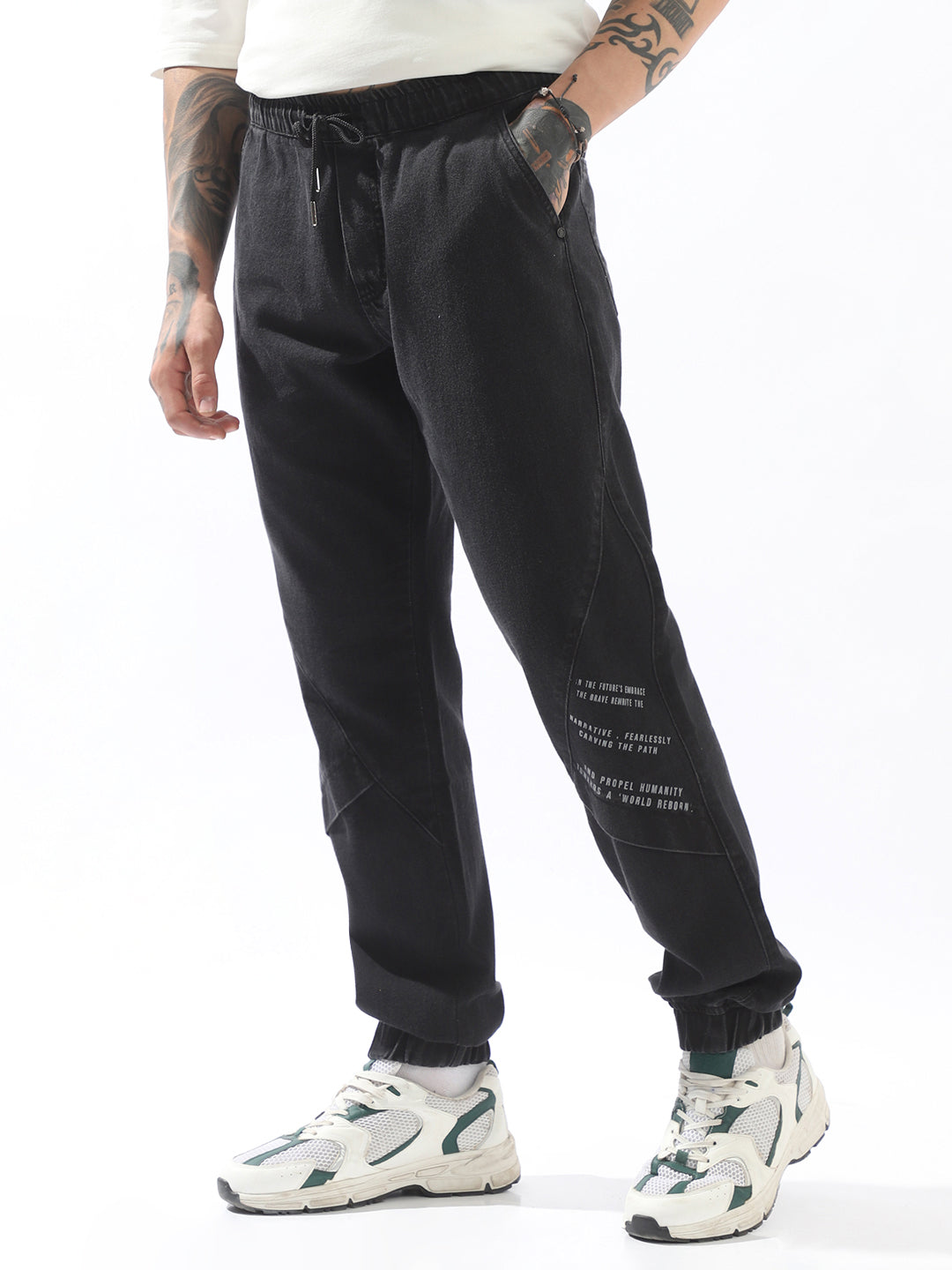 Hubberholme Men Comfort Straight Fit Mid-Rise Jeans Jogger