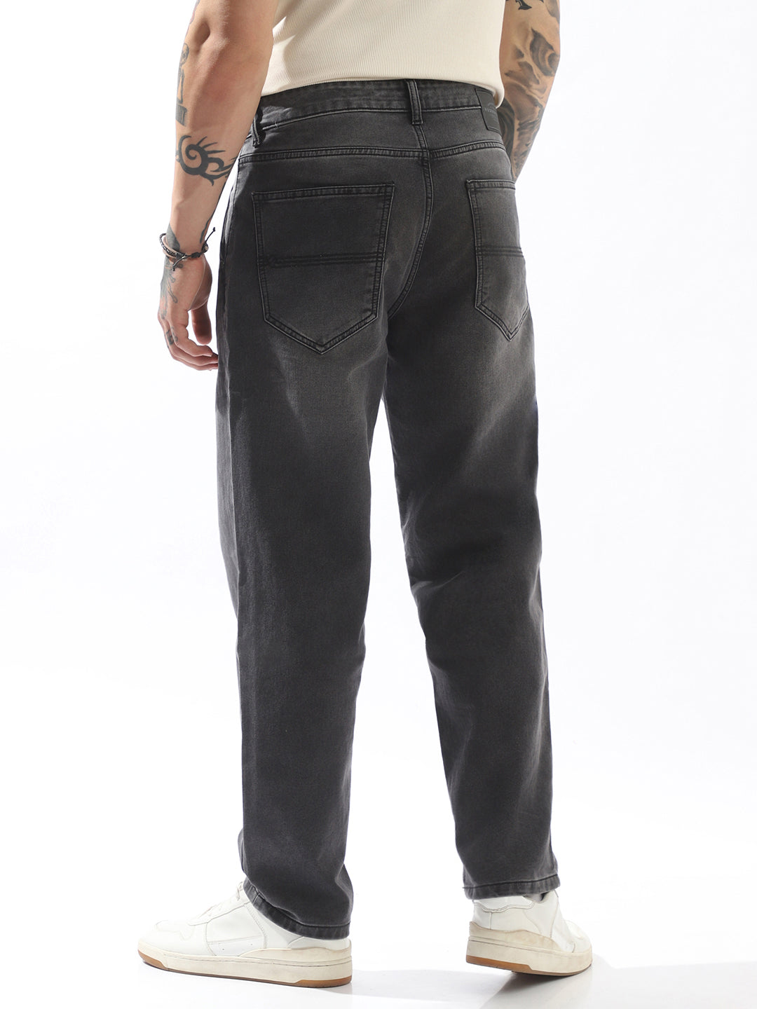 Hubberholme Men Comfort Relaxed Tappered Fit Mid-Rise Jeans