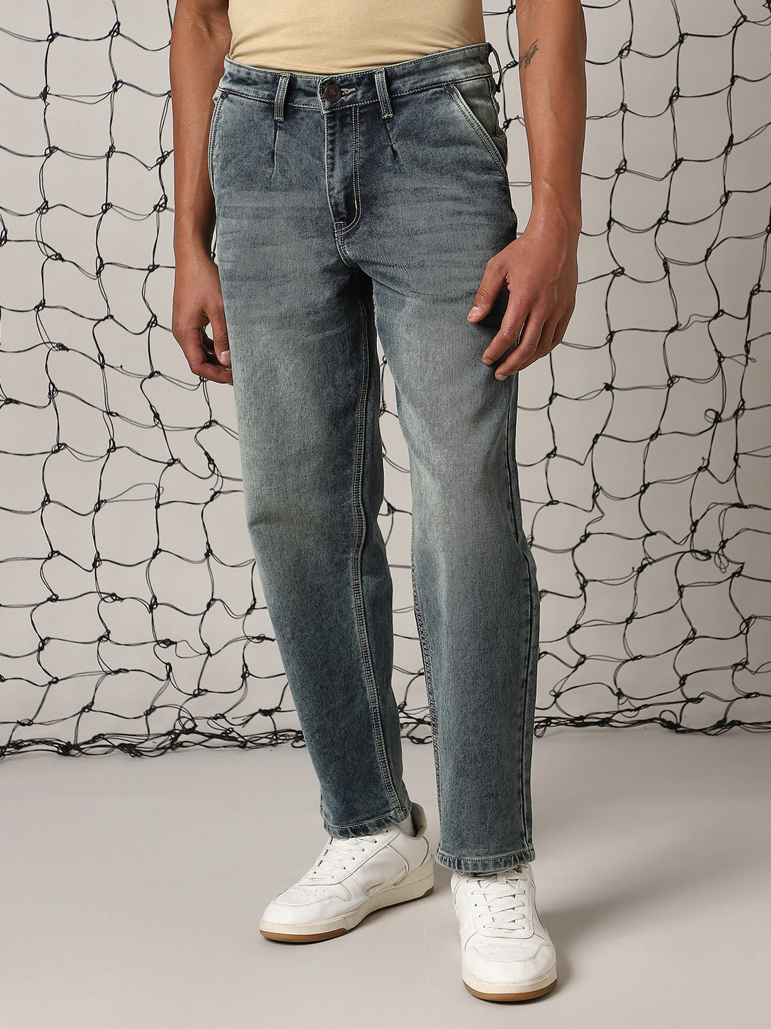 Hubberholme Men Relaxed Fit Comfort Relaxed Fit Heavy Fade Jeans