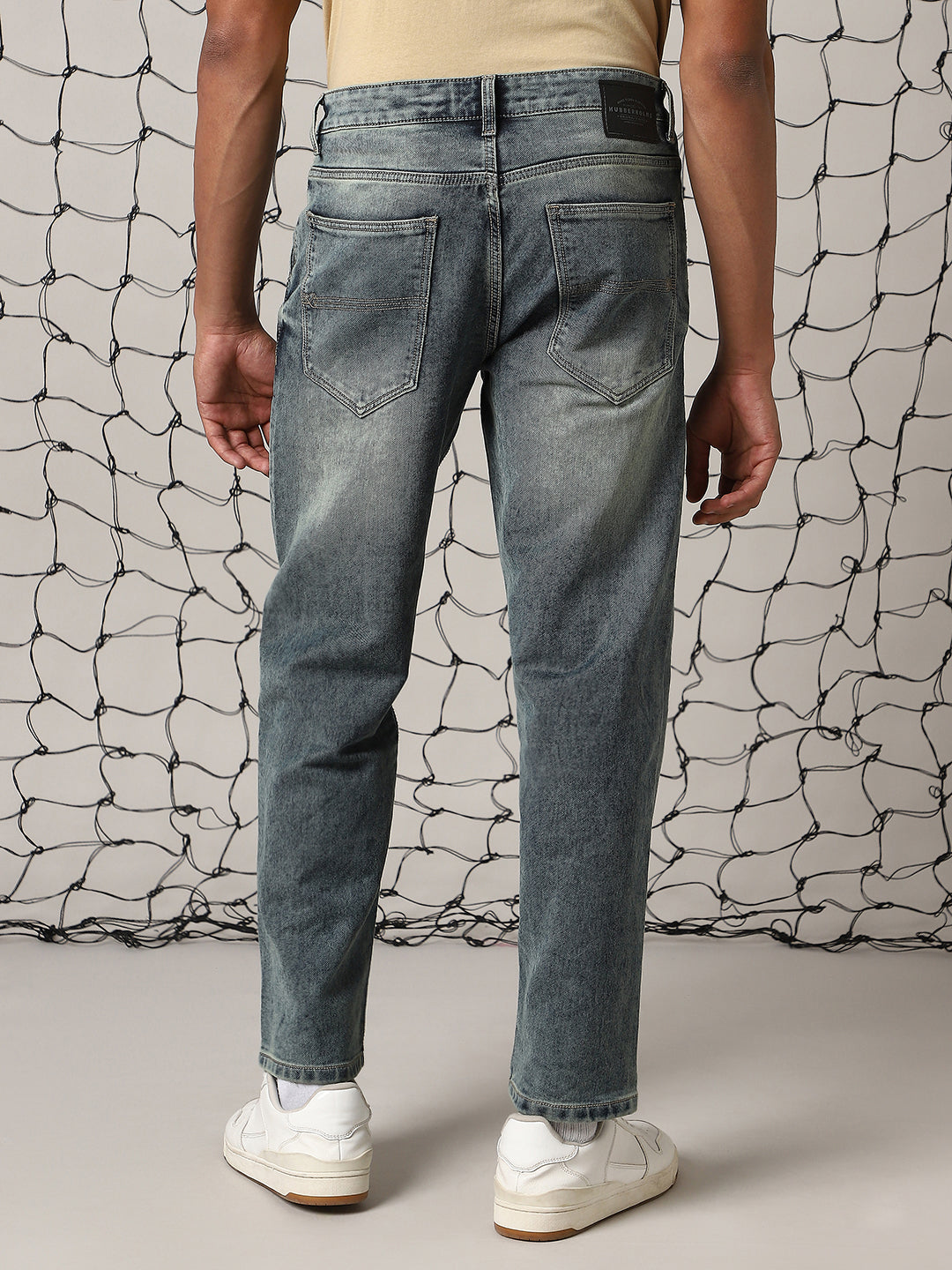 Hubberholme Men Relaxed Fit Comfort Relaxed Fit Heavy Fade Jeans