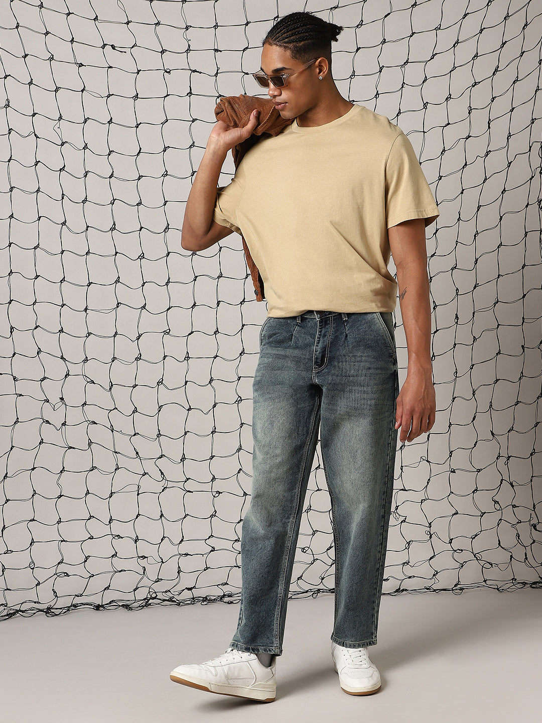 Hubberholme Men Relaxed Fit Comfort Relaxed Fit Heavy Fade Jeans