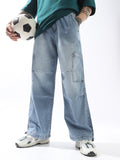 Hubberholme Men Comfort Relaxed Fit Mid-Rise Heavy Fade Perachute Jeans