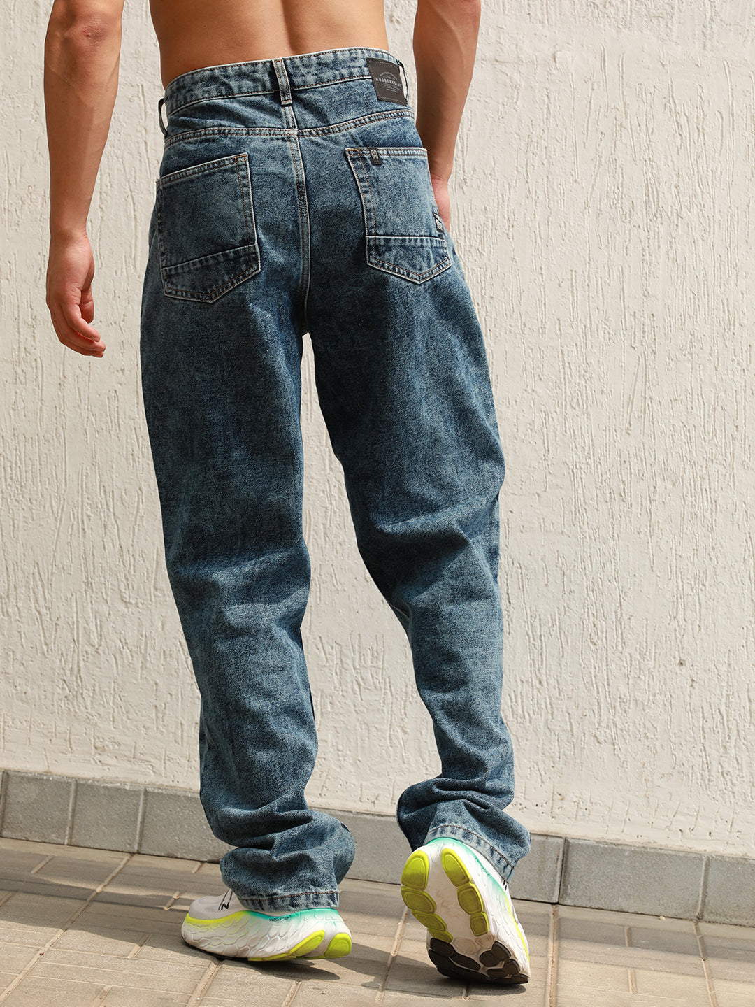 Hubberholme Men Straight Fit Clean Look Light Fade Pure Cotton Jeans