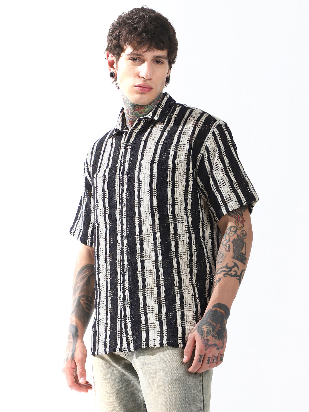 Hubberholme Men Relaxed Opaque Striped Casual Shirt