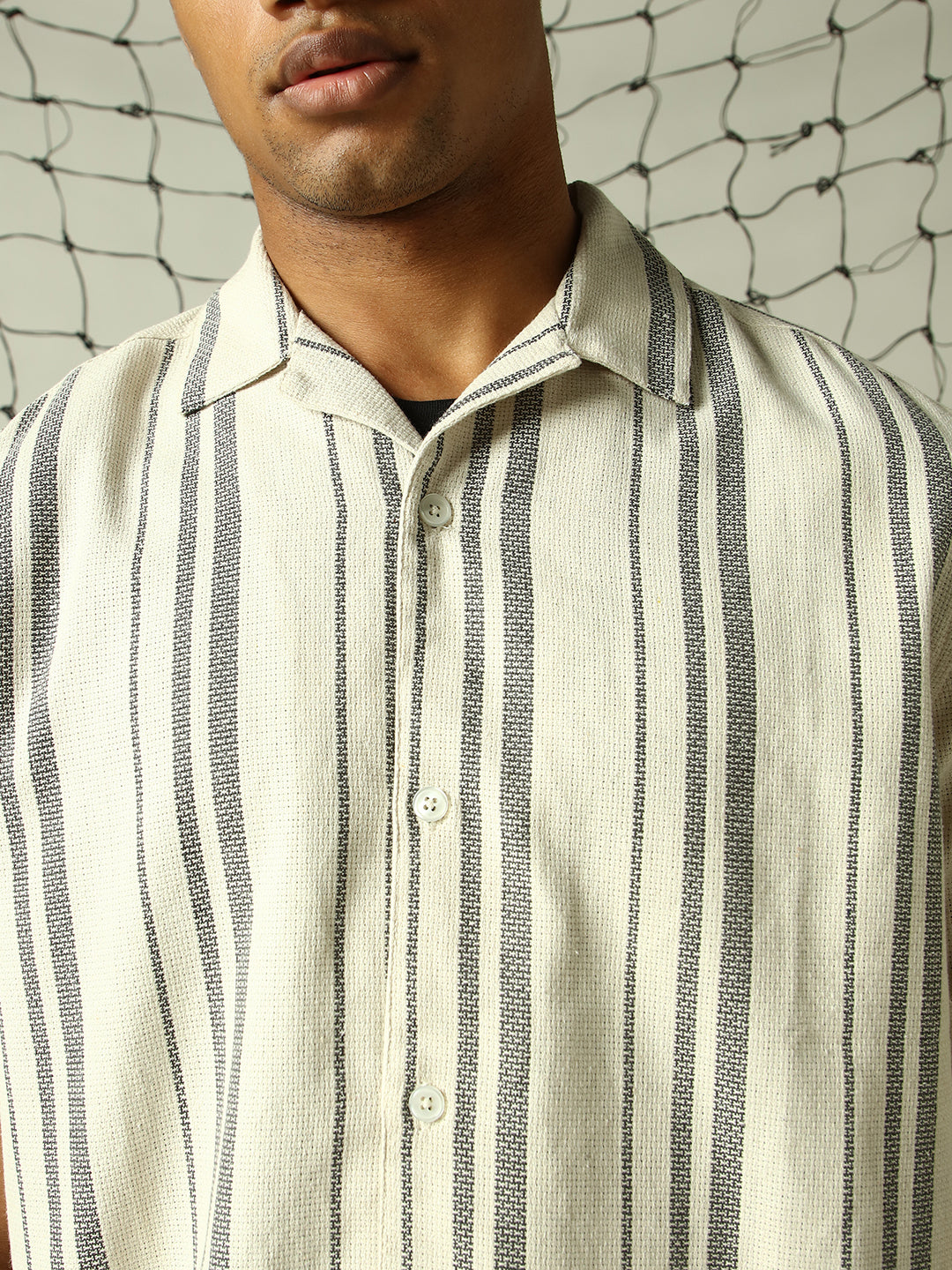 Hubberholme Men Classic Spread Collar Relaxed Fit Textured Fabric Casual Shirt
