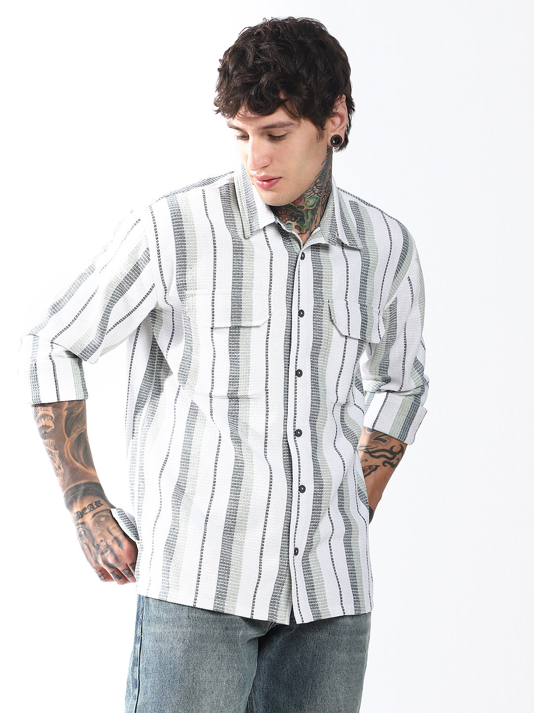 Hubberholme Men Relaxed Opaque Striped Casual Shirt