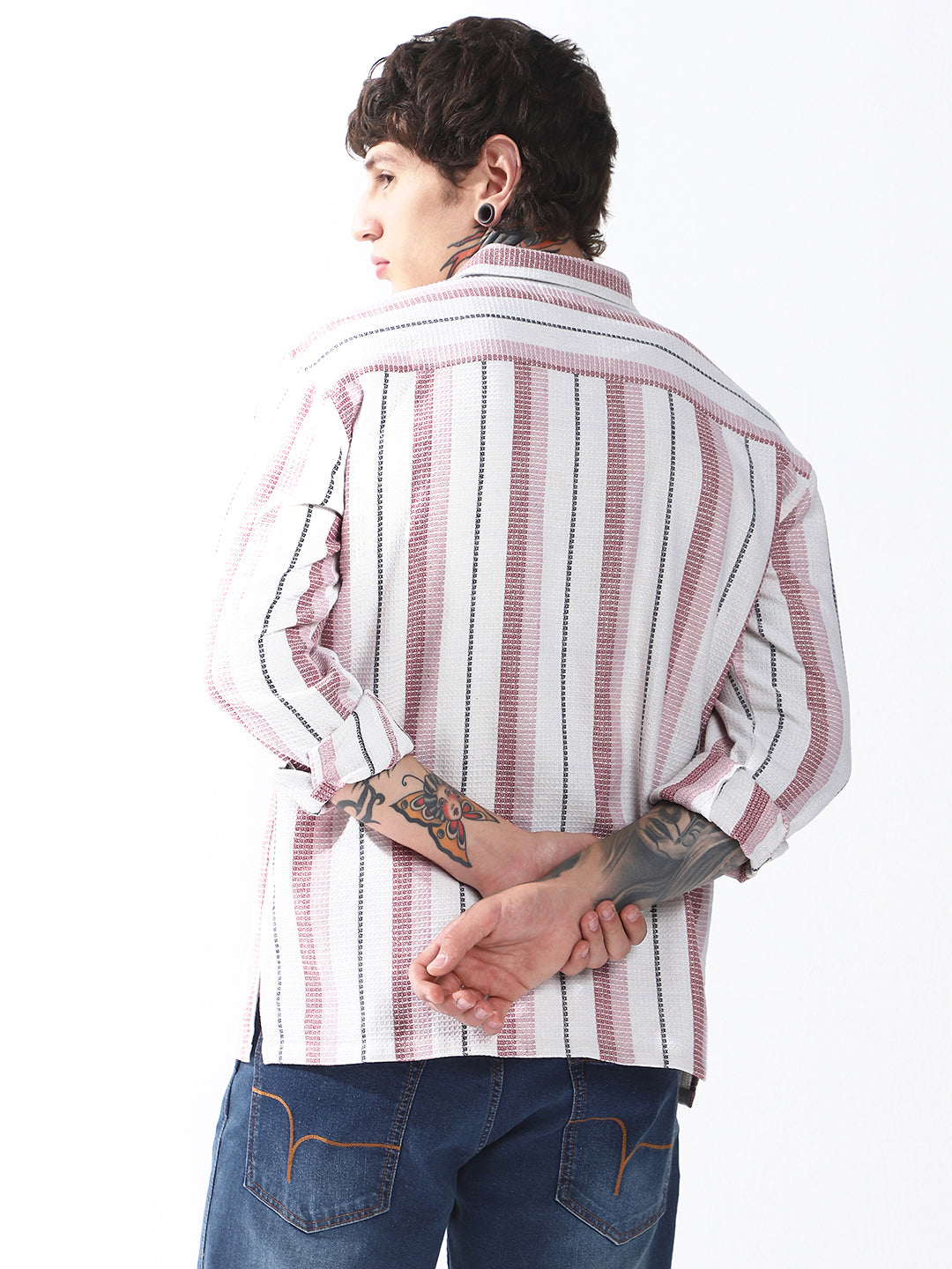 Hubberholme Men Relaxed Opaque Striped Casual Shirt