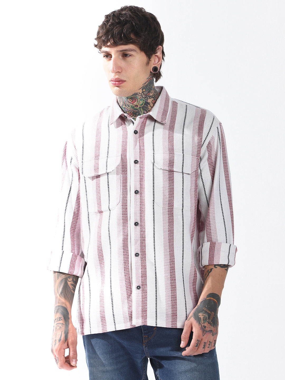 Hubberholme Men Relaxed Opaque Striped Casual Shirt