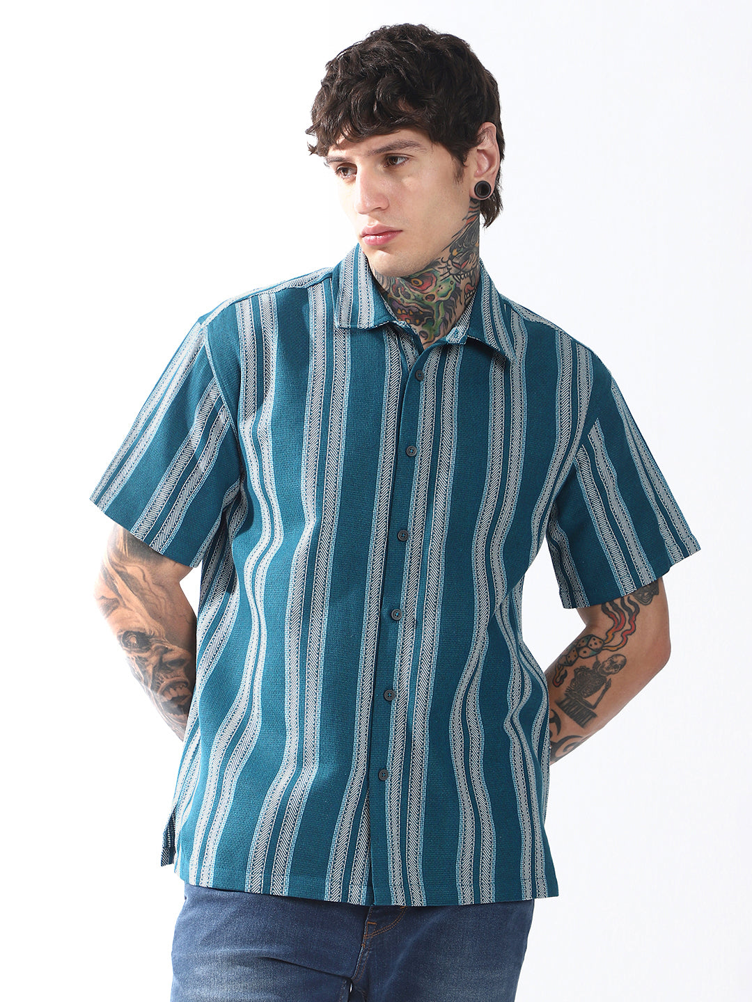 Hubberholme Men Relaxed Opaque Striped Casual Shirt