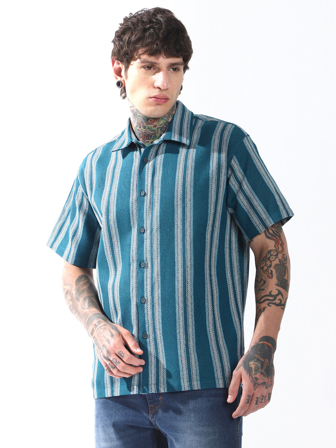 Hubberholme Men Relaxed Opaque Striped Casual Shirt