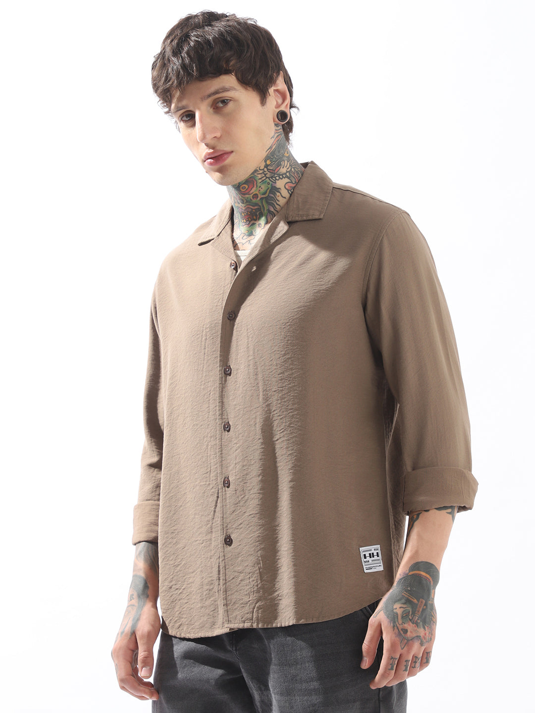 Hubberholme Men Relaxed Fit Resort Collar Casual Shirt
