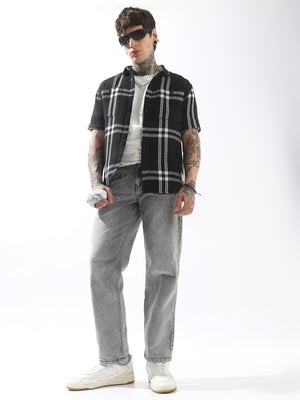 Hubberholme Men Relaxed Fit Textured Checked Casual Shirt
