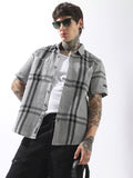 Hubberholme Men Relaxed Fit Textured Checked Casual Shirt