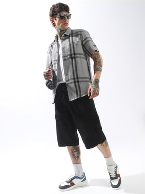 Hubberholme Men Relaxed Fit Textured Checked Casual Shirt